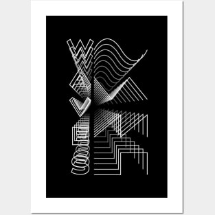 Waves Waveform Audio Analog Design Modular Gift Posters and Art